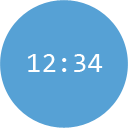 Clock in status bar